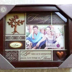 🆕Family Shadowbox 6x4 Photo Picture Frame, Love Life + Home